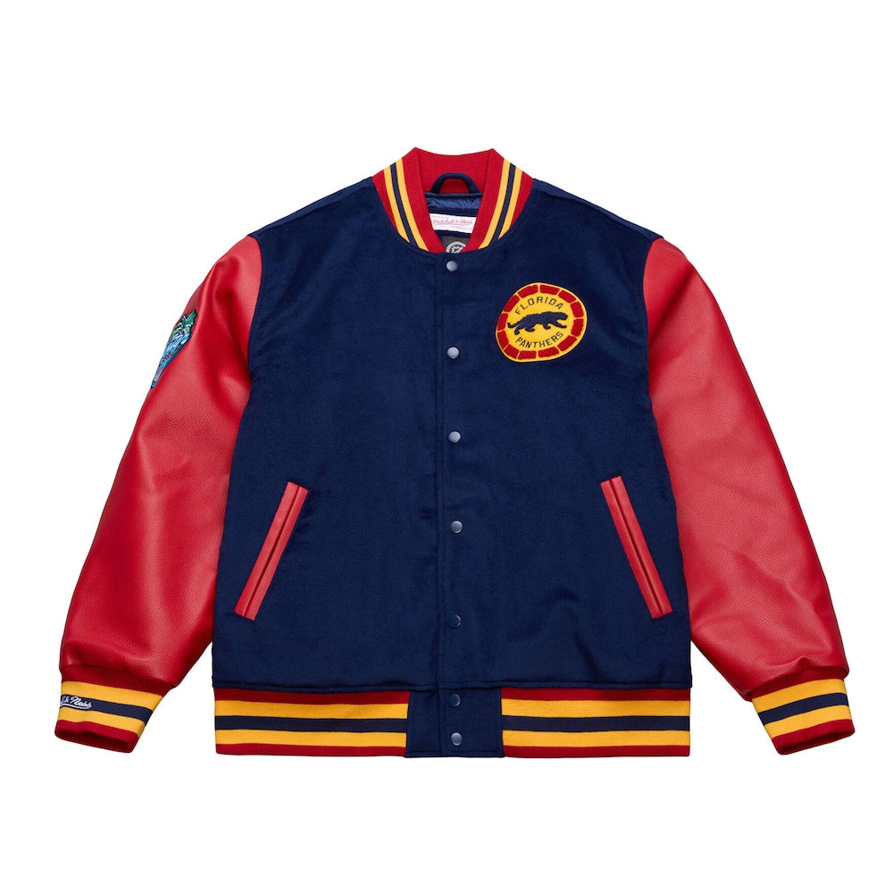 Men's Florida Panthers Mitchell & Ness Navy 2026 Winter Classic Full-Snap Varsity Jacket