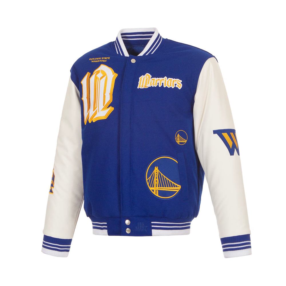 Men's Golden State Warriors Royal Gothic Full-Button Jacket