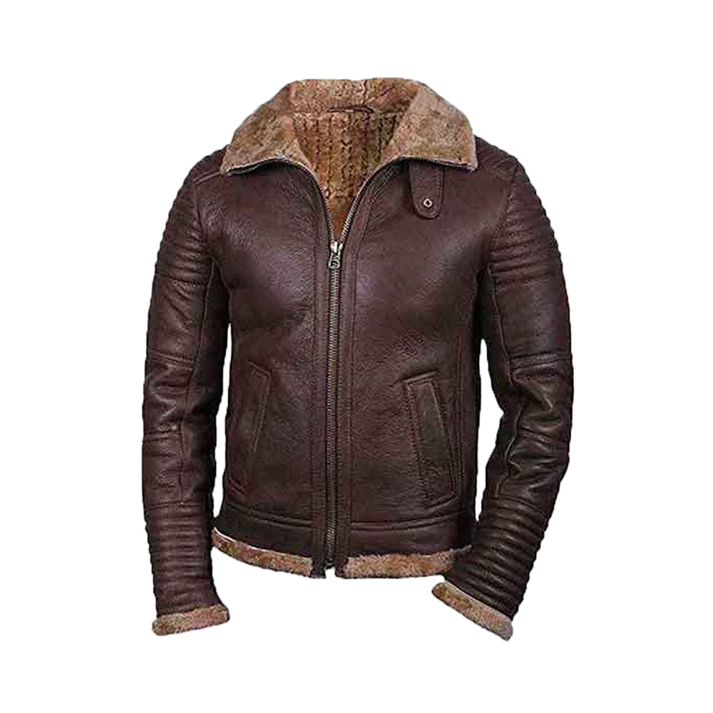 Men’s Sheepskin Shearling Brown Jacket