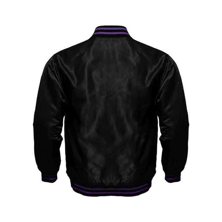 Minnesota Vikings Starter Locker Room Satin Varsity Full-Snap Jacket – Black