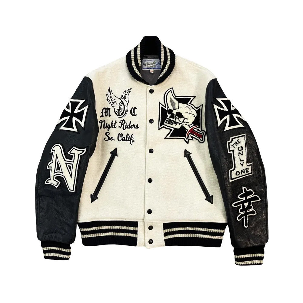 Classic Letterman Premium Varsity Jacket – Wool Body & Leather Sleeves