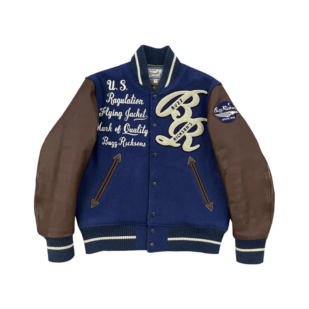 Classic Letterman Premium Varsity Jacket – Wool Body & Leather Sleeves