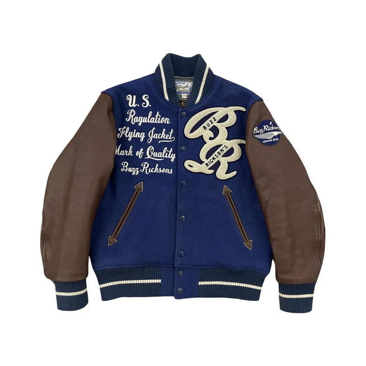 Classic Letterman Premium Varsity Jacket – Wool Body & Leather Sleeves