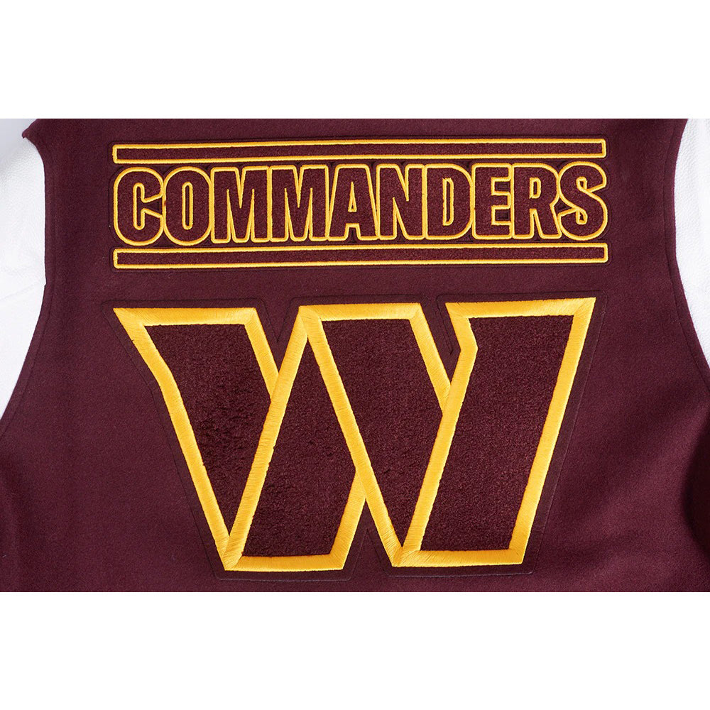 Maroon sleeveless shirt with 'COMMANDERS' and a large 'W' in gold.