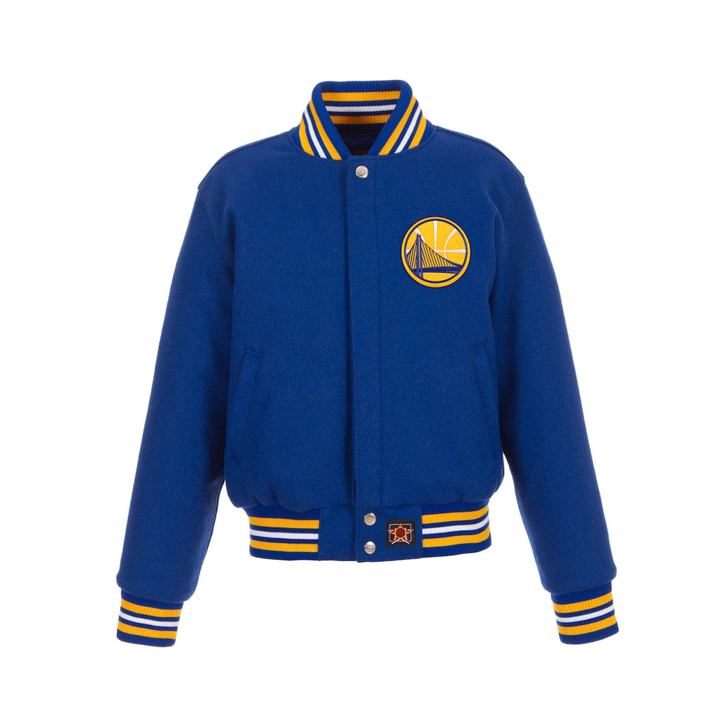 Women's Golden State Warriors JH Design Royal Embroidered Logo Wool Jacket