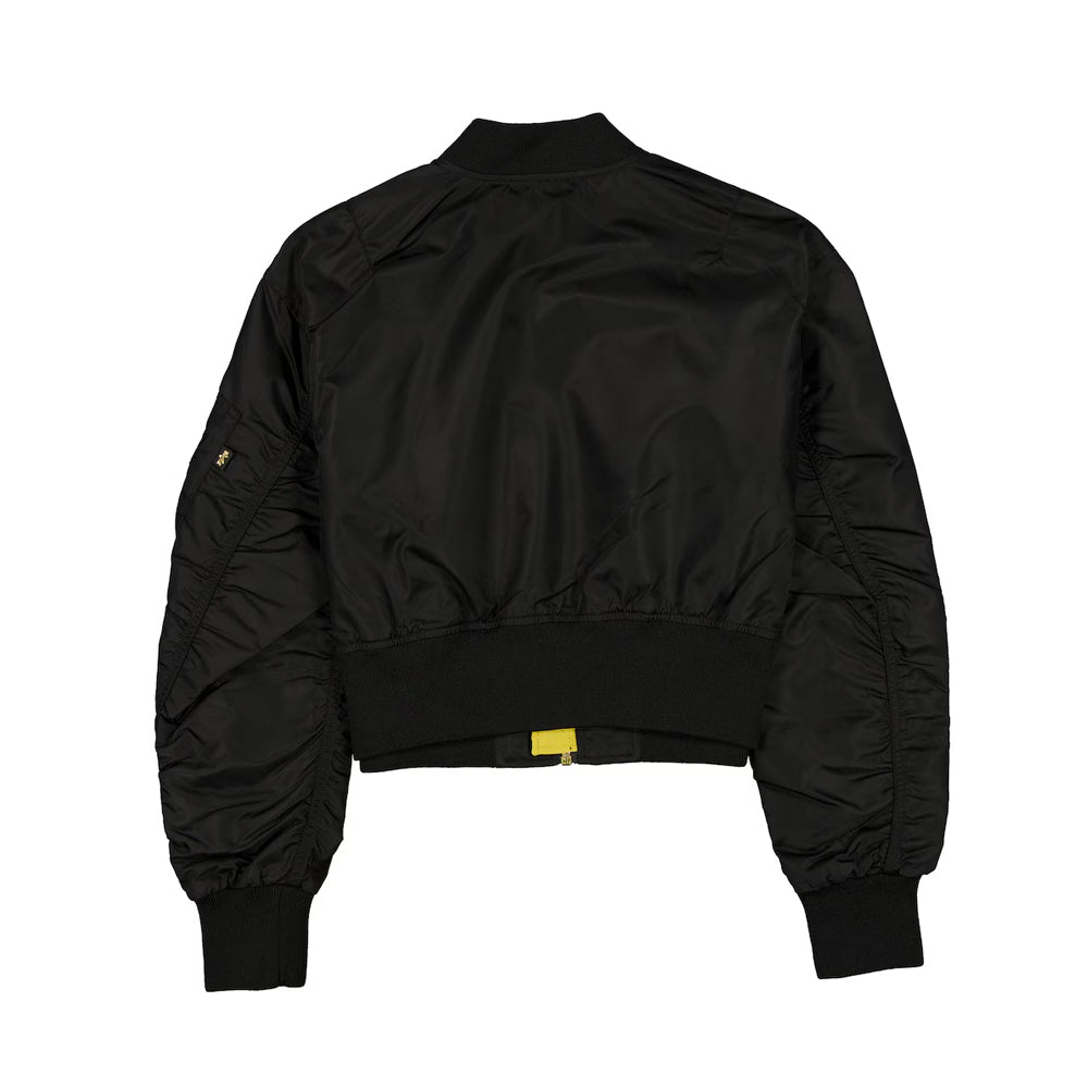 Women's New York Knicks New Era x Alpha Industries Black Full-Zip Crop Jacket