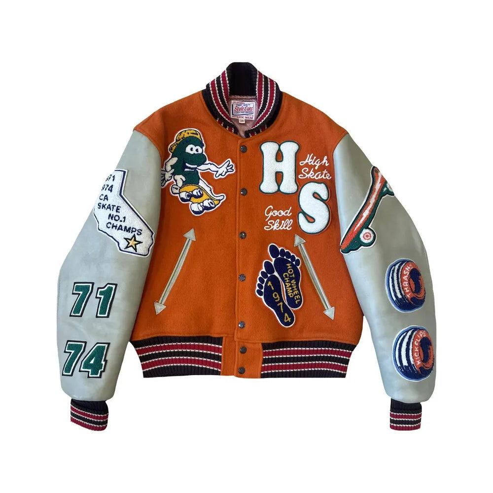 Classic Letterman Premium Varsity Jacket – Wool Body & Leather Sleeves