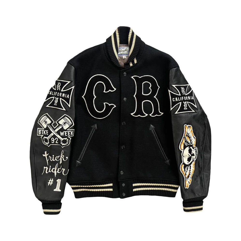 Classic Letterman Premium Varsity Jacket – Wool Body & Leather Sleeves