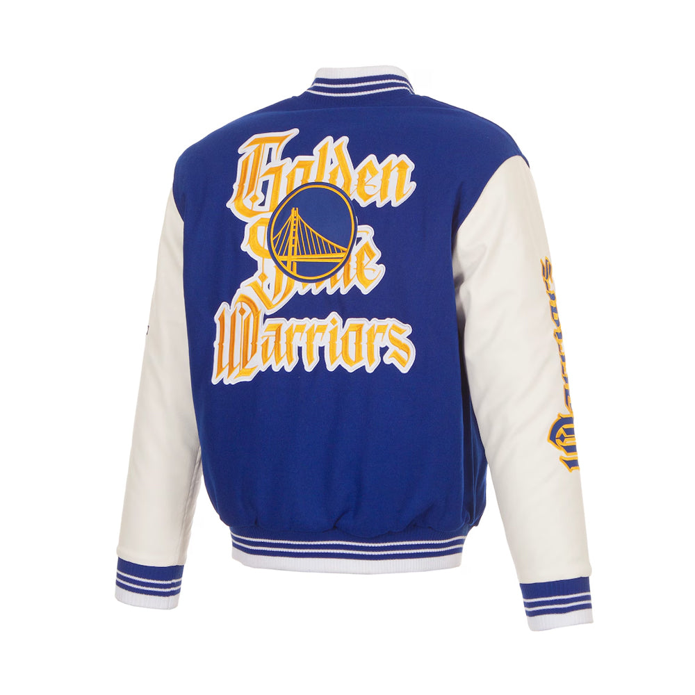 Men's Golden State Warriors Royal Gothic Full-Button Jacket