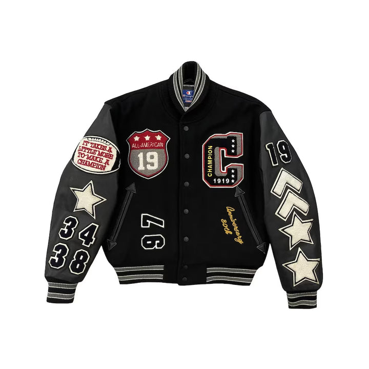 Classic Letterman Premium Varsity Jacket – Wool Body & Leather Sleeves