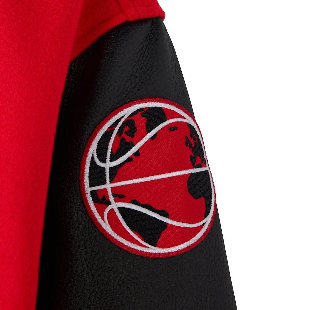 Men's Bulls Red Full-Snap Varsity Jacket