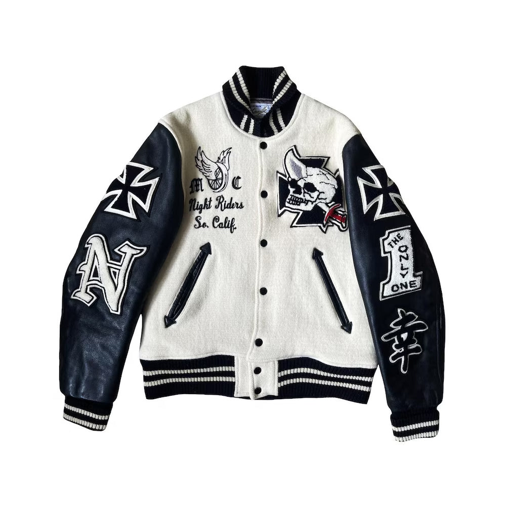 Classic Letterman Premium Varsity Jacket – Wool Body & Leather Sleeves