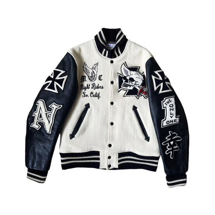 Classic Letterman Premium Varsity Jacket – Wool Body & Leather Sleeves