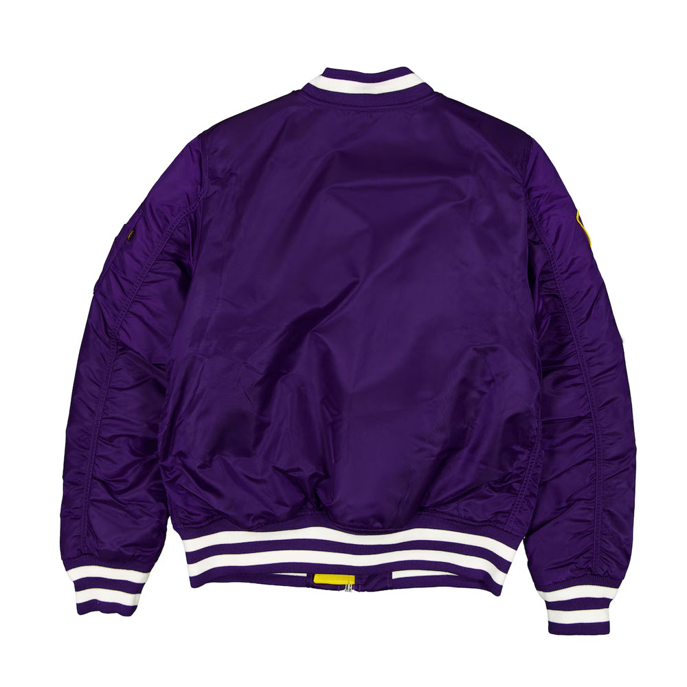 Men's Los Angeles Lakers  Purple Full-Zip Bomber Jacket