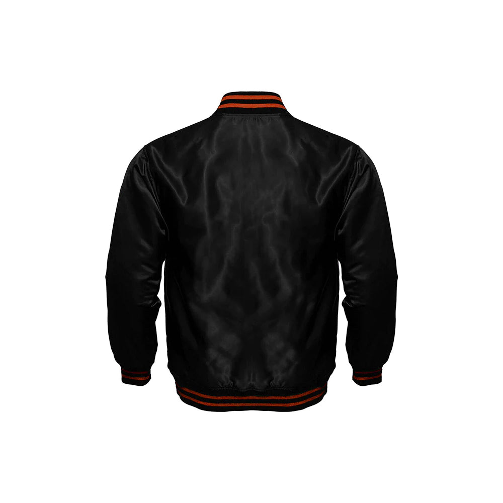Cleveland Browns Starter Locker Room Satin Varsity Full-Snap Jacket – Black