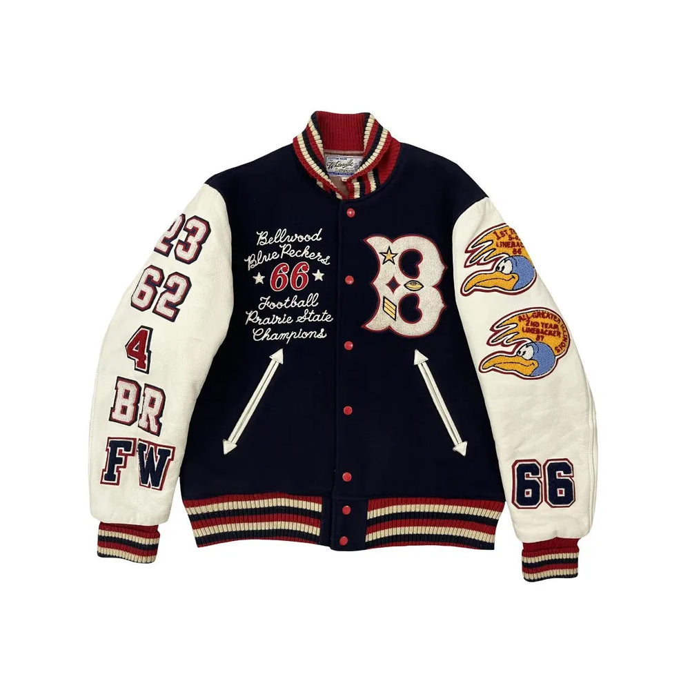 Classic Letterman Premium Varsity Jacket – Wool Body & Leather Sleeves