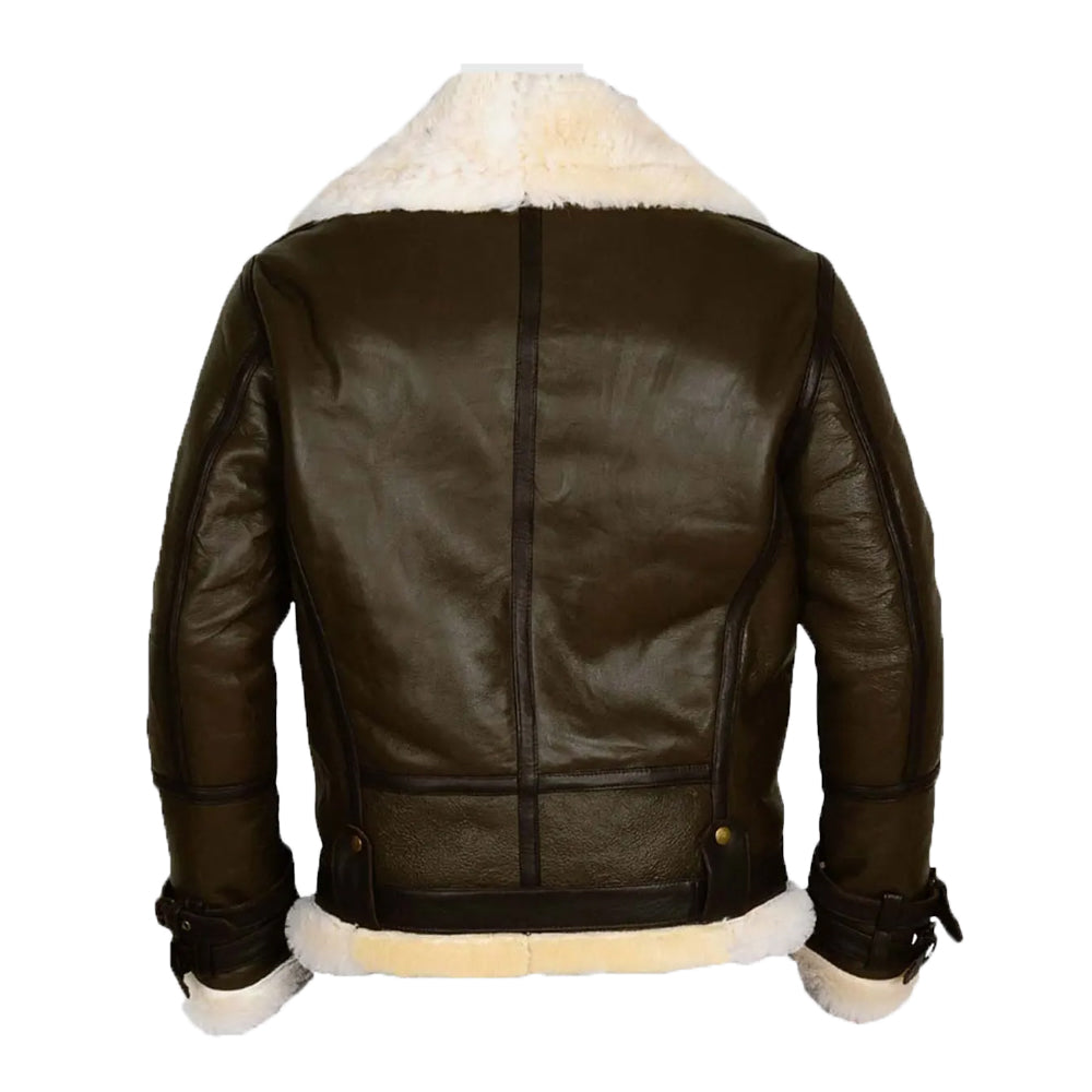 Luz B-3 Shearling Brown Leather Aviator Jacket