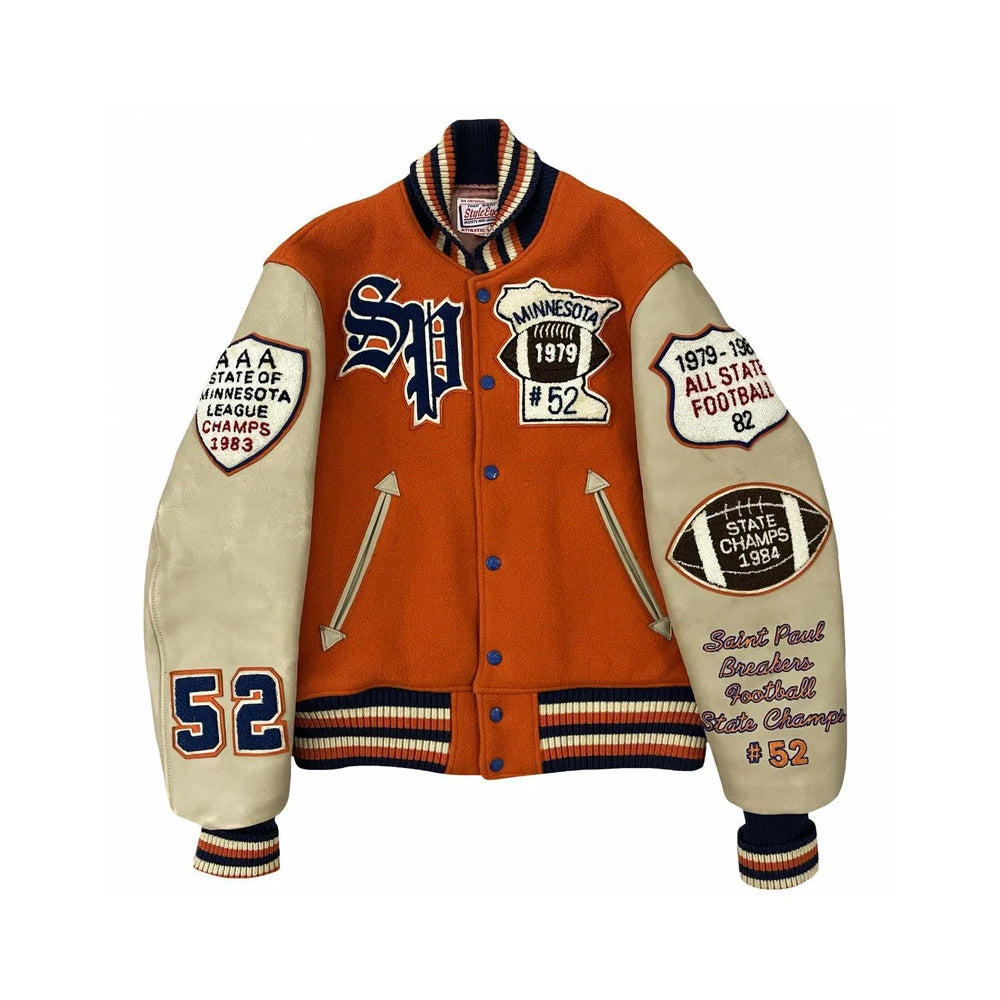 Classic Letterman Premium Varsity Jacket – Wool Body & Leather Sleeves