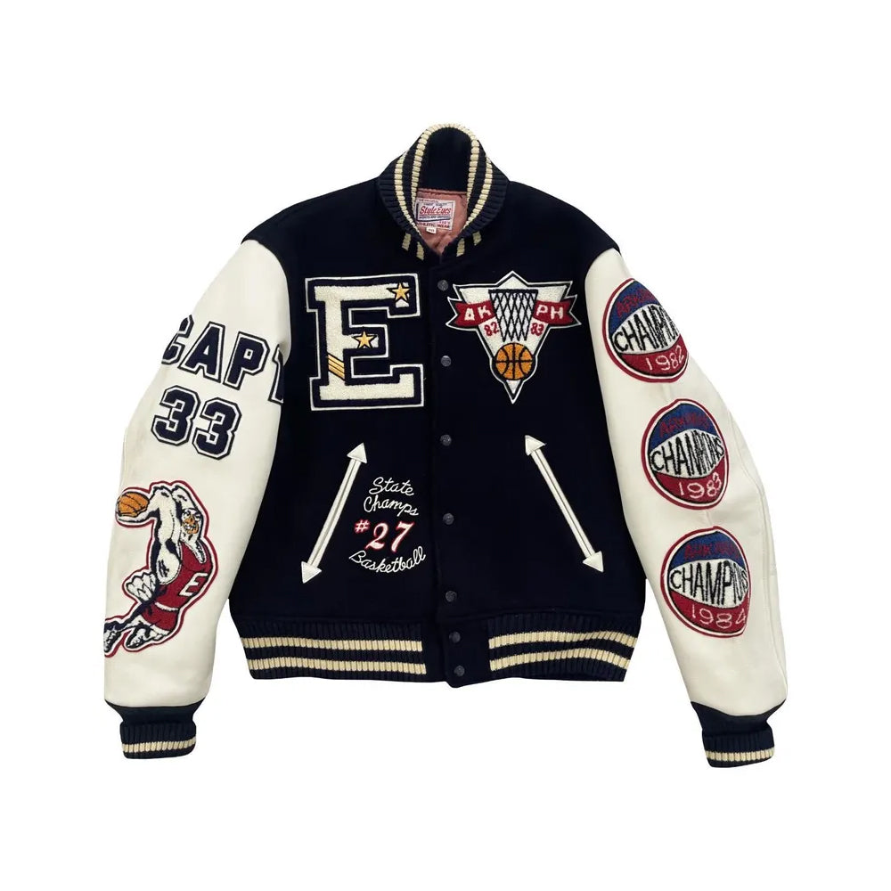 Classic Letterman Premium Varsity Jacket – Wool Body & Leather Sleeves