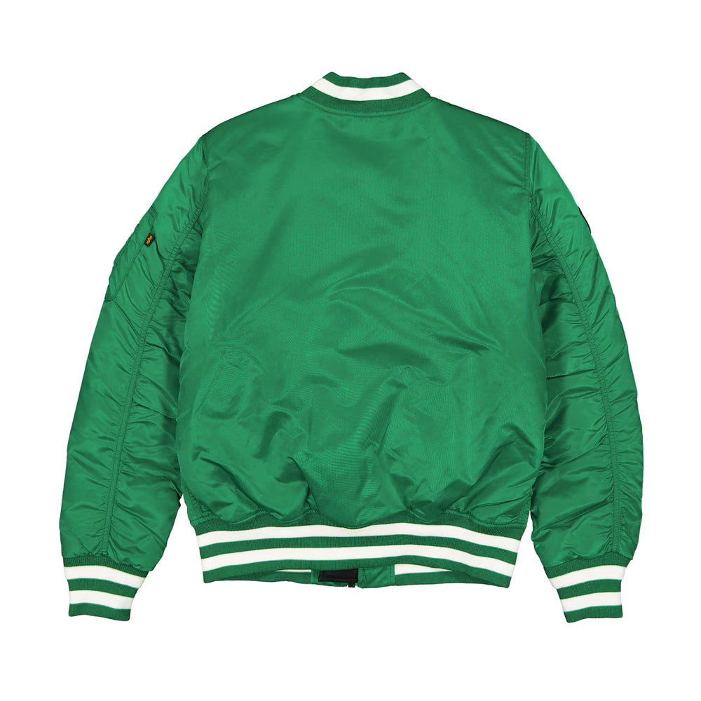 Men's Boston Celtics Kelly Green Full-Zip Bomber Jacket