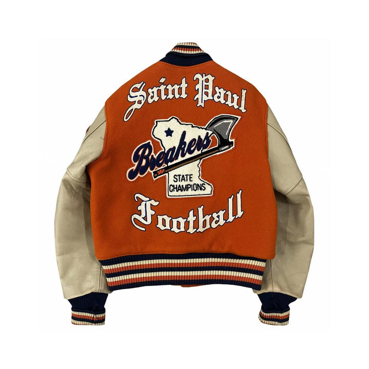 Classic Letterman Premium Varsity Jacket – Wool Body & Leather Sleeves