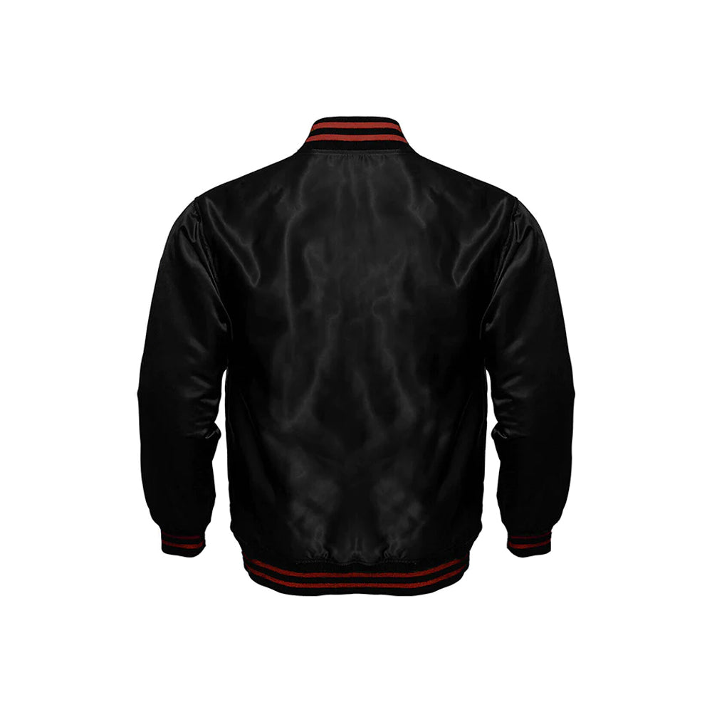 Tampa Bay Buccaneers Starter Locker Room Satin Varsity Full-Snap Jacket – Black