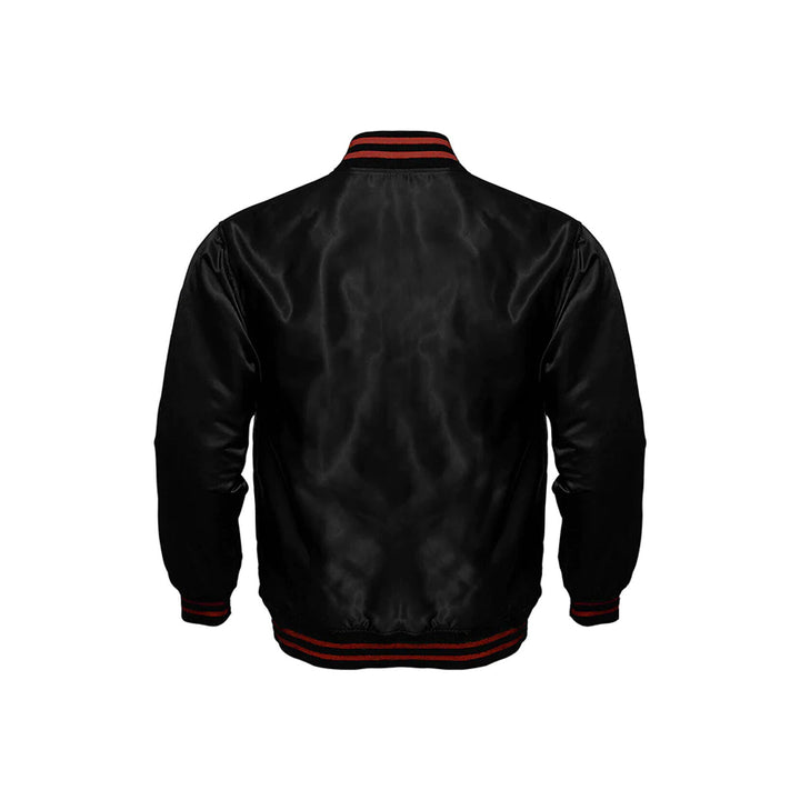 Tampa Bay Buccaneers Starter Locker Room Satin Varsity Full-Snap Jacket – Black