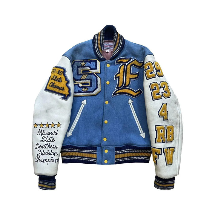 Classic Letterman Premium Varsity Jacket – Wool Body & Leather Sleeves