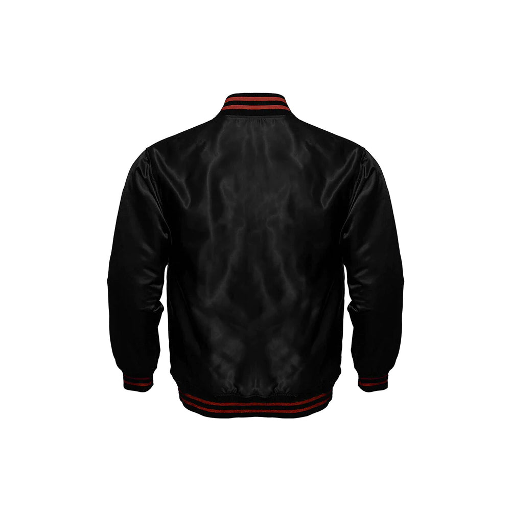 Kansas City Chiefs Starter Locker Room Satin Varsity Full-Snap Jacket – Black