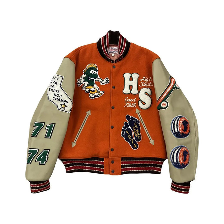 Classic Letterman Premium Varsity Jacket – Wool Body & Leather Sleeves