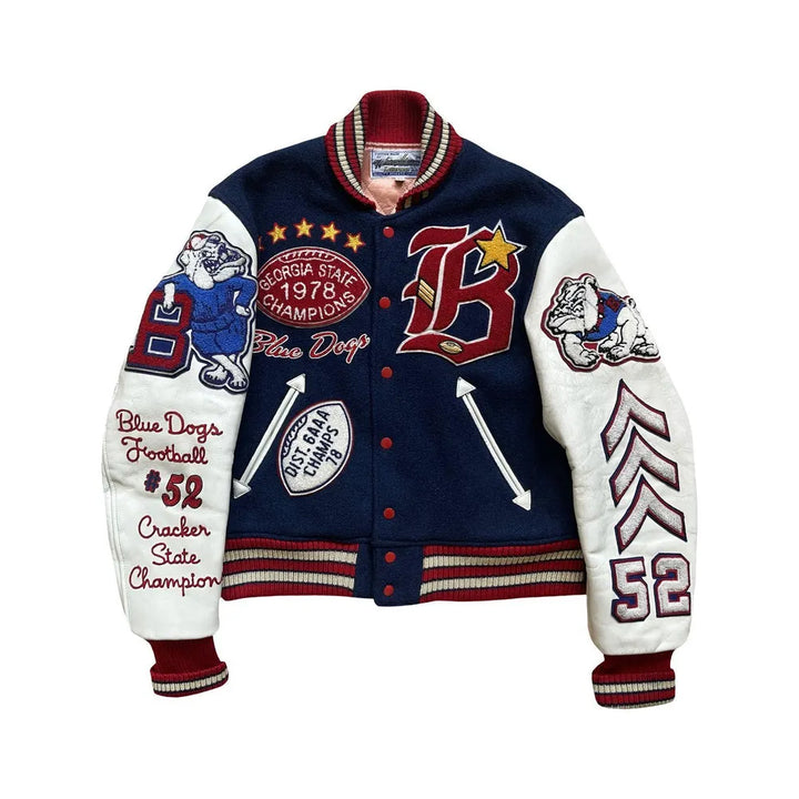 Classic Letterman Premium Varsity Jacket – Wool Body & Leather Sleeves