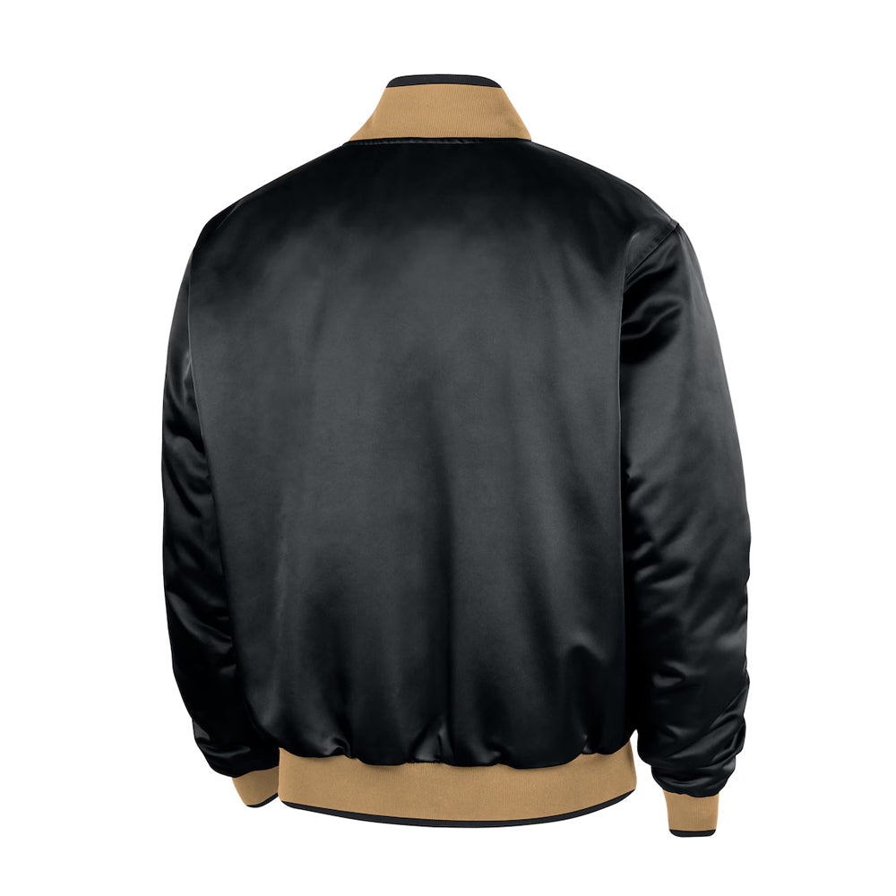 Men's Boston Celtics Black 2025-26 City Edition Remix Courtside Full-Snap Bomber Jacket