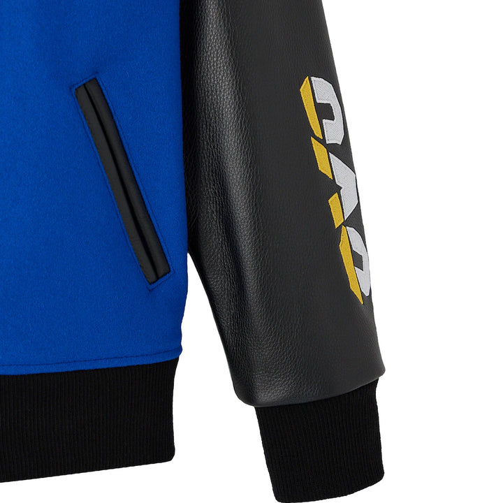 Men's Golden State Warriors OVO x NBA Royal Full-Snap Varsity Jacket