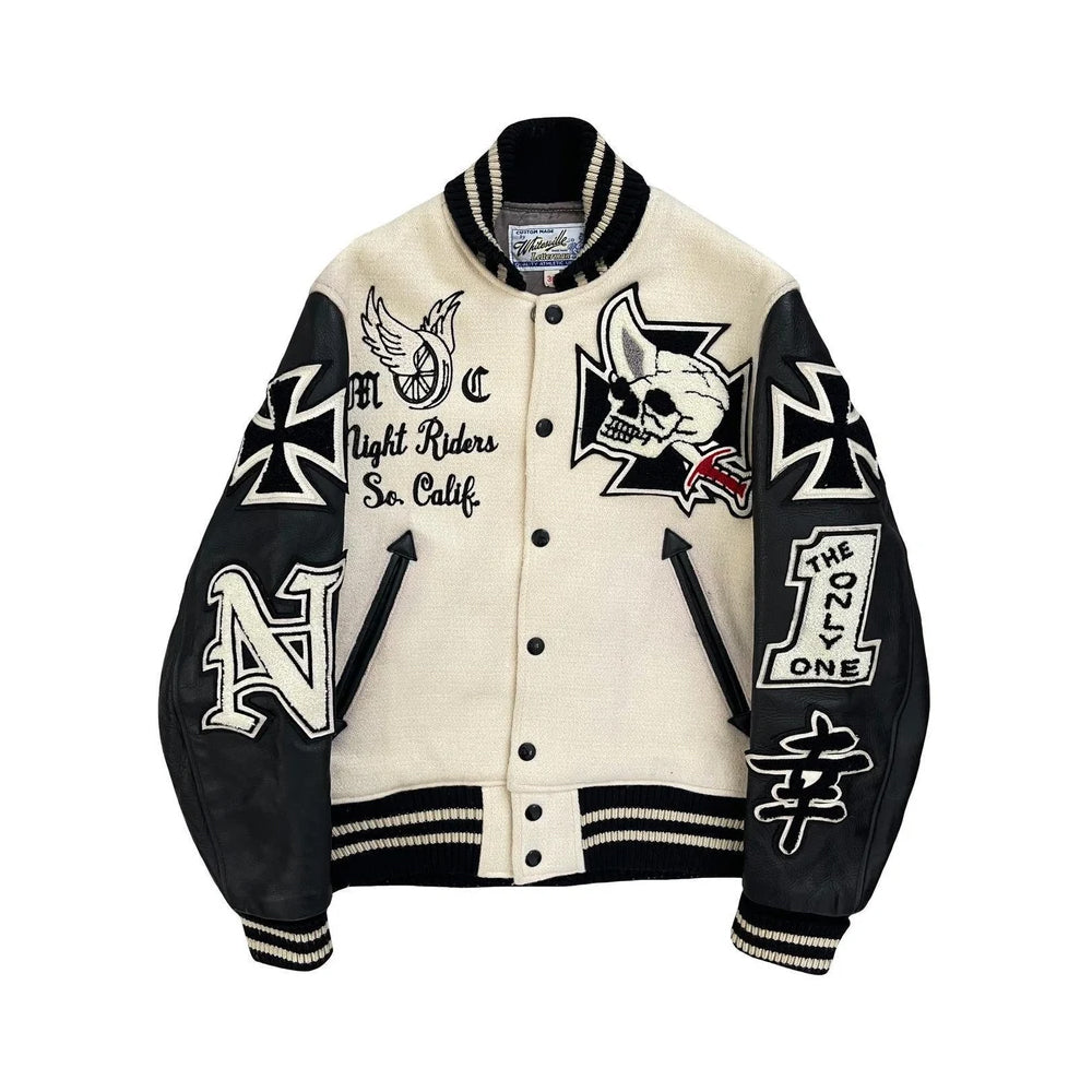 Classic Letterman Premium Varsity Jacket – Wool Body & Leather Sleeves