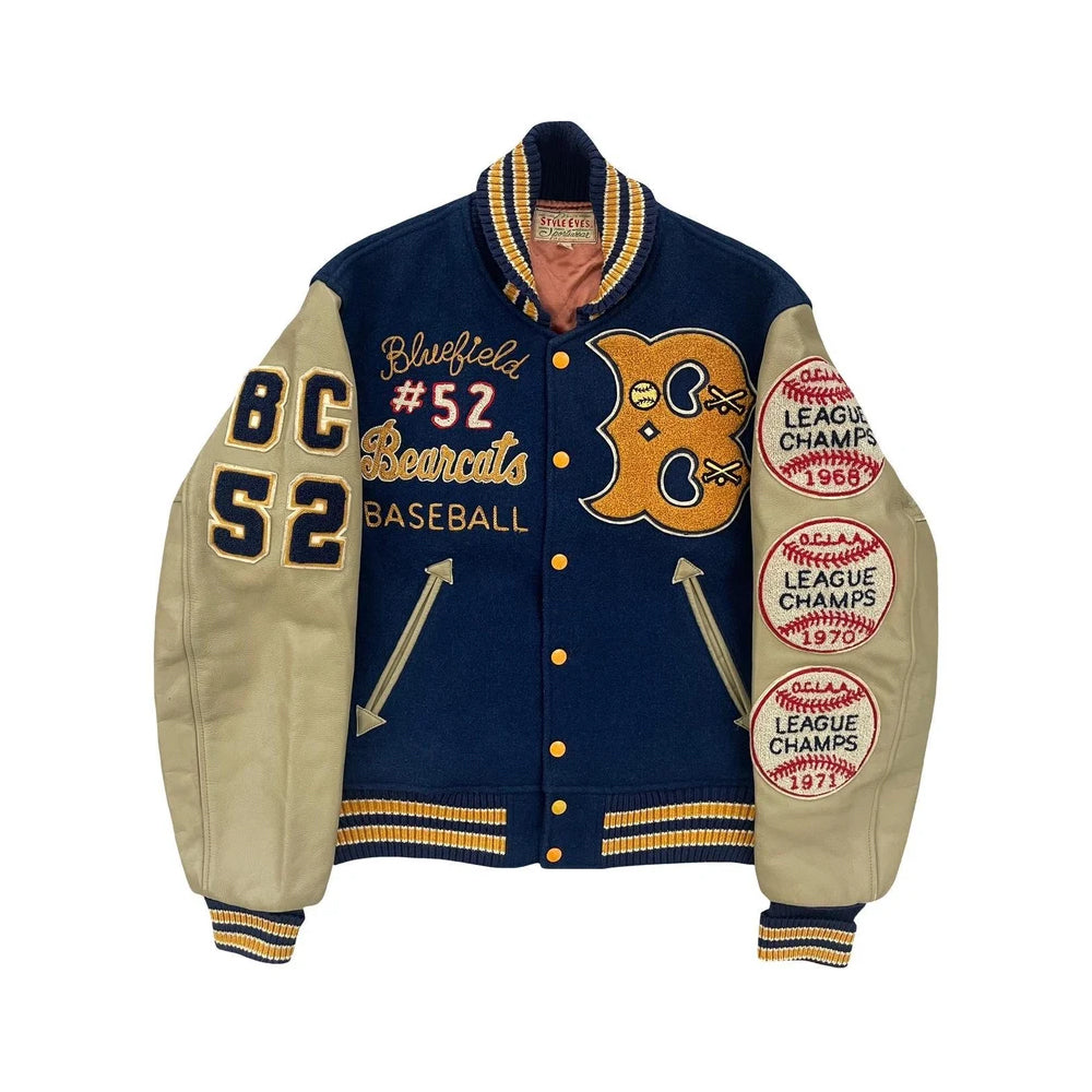 Classic Letterman Premium Varsity Jacket – Wool Body & Leather Sleeves