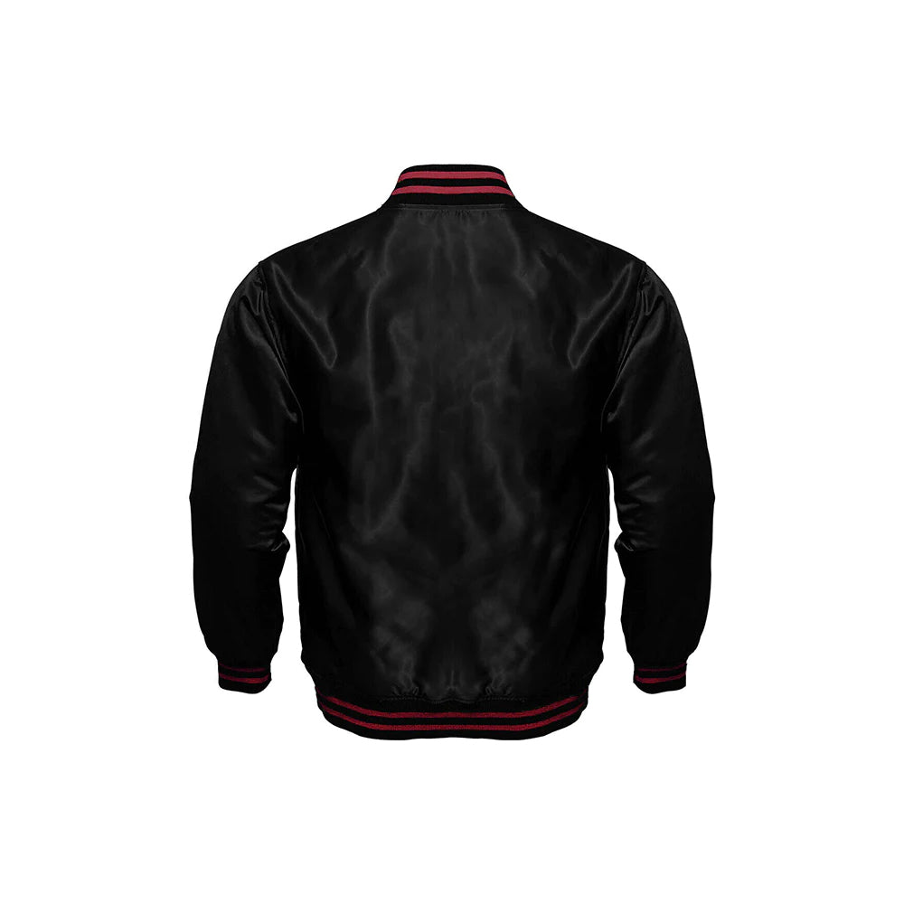 New York Giants Starter Locker Room Satin Varsity Full-Snap Jacket – Black