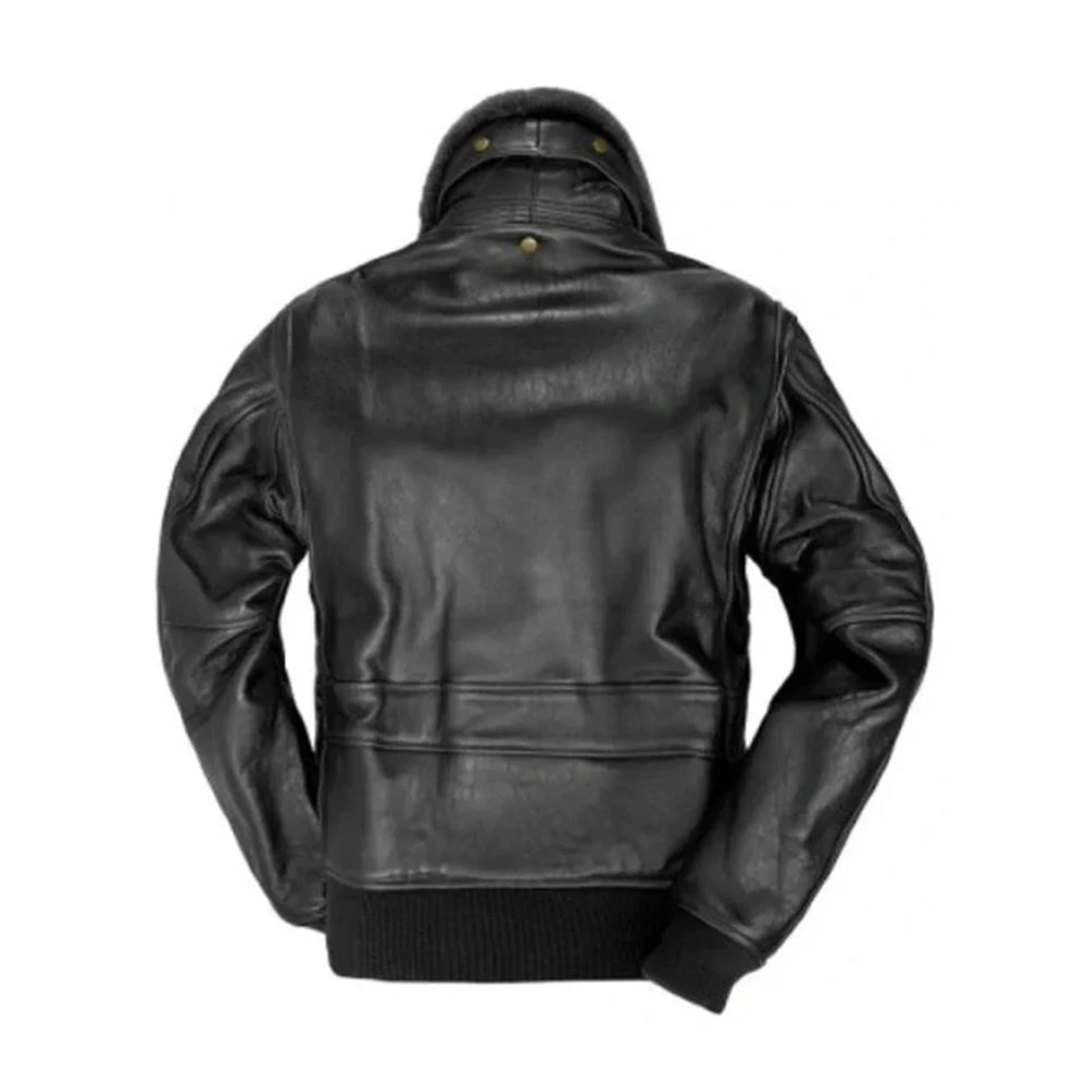 Mark US Shearling Fur G-1 Bomber Flight Jacket