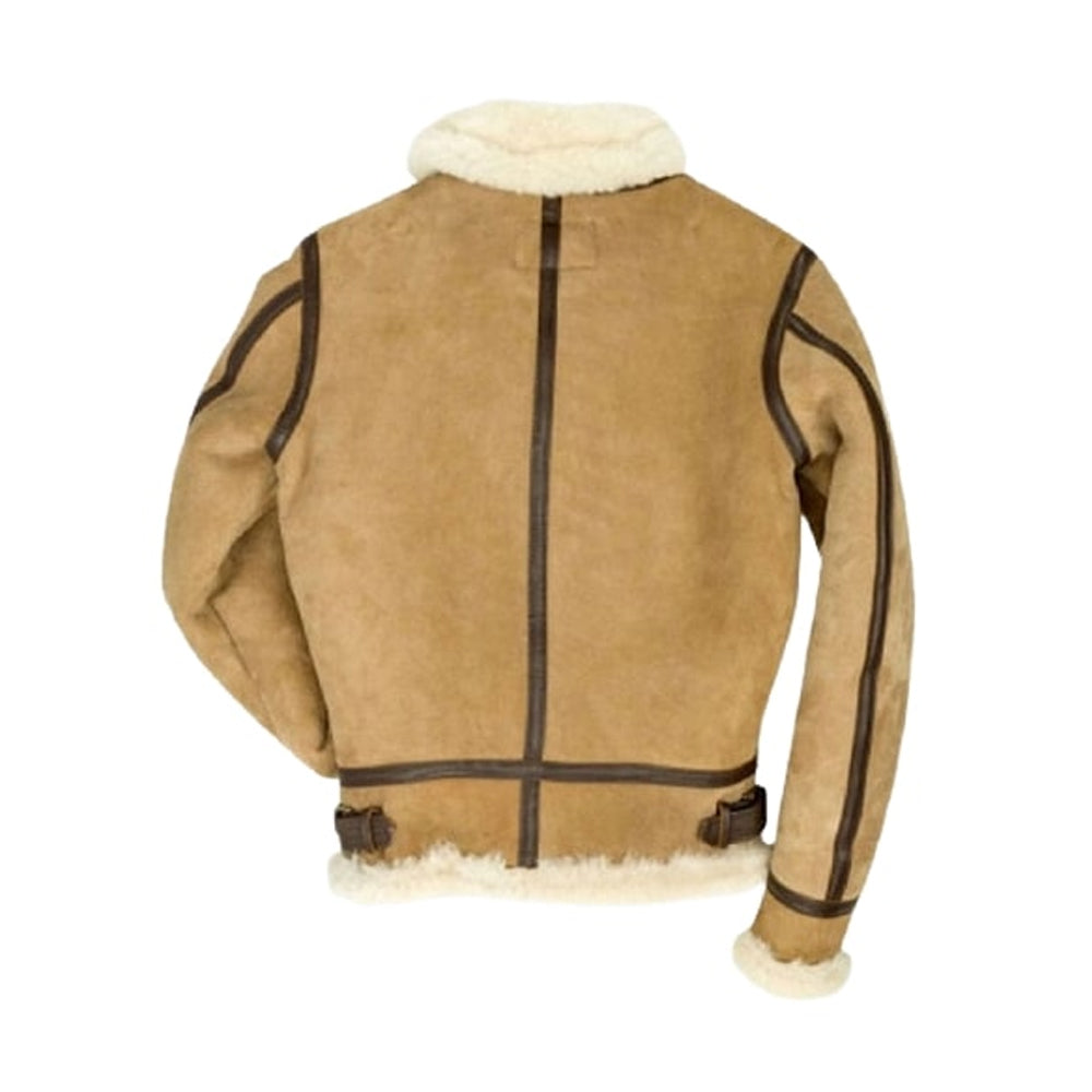 Women B3 Bomber Suede Leather Shearling Jacket