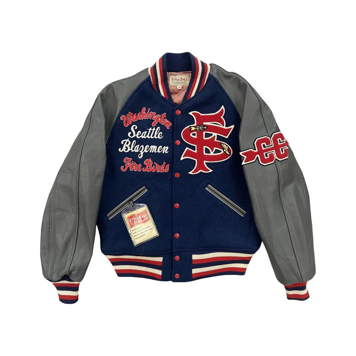Classic Letterman Premium Varsity Jacket – Wool Body & Leather Sleeves