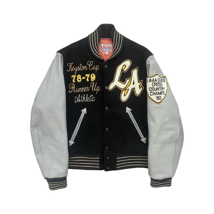 Classic Letterman Premium Varsity Jacket – Wool Body & Leather Sleeves