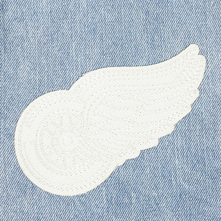 NHL DETROIT RED WINGS VARSITY BLUES MEN'S DENIM VARSITY JACKET