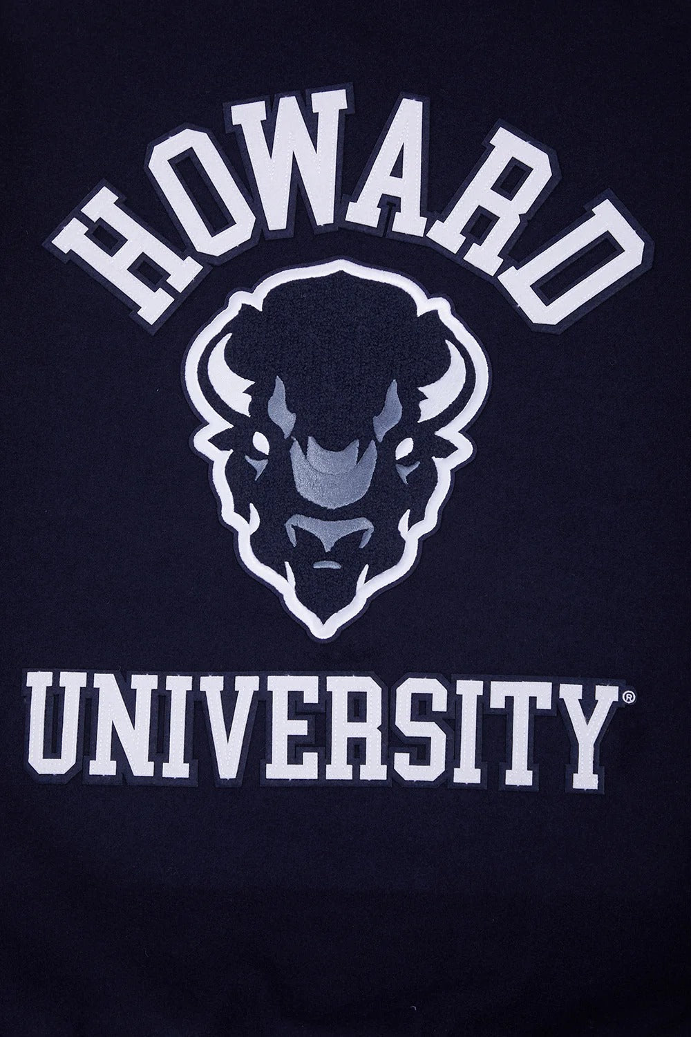 HOWARD UNIVERSITY CLASSIC RIB WOOL VARSITY JACKET