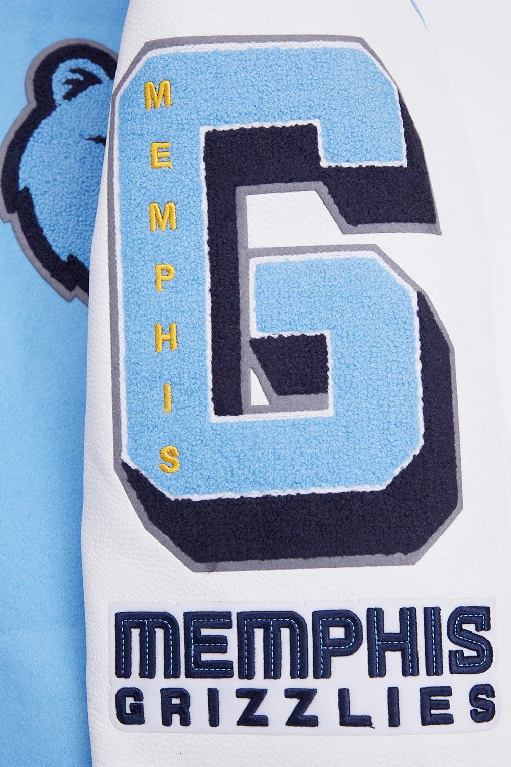 NBA MEMPHIS GRIZZLIES MASHUP MEN'S RIB WOOL VARSITY JACKET