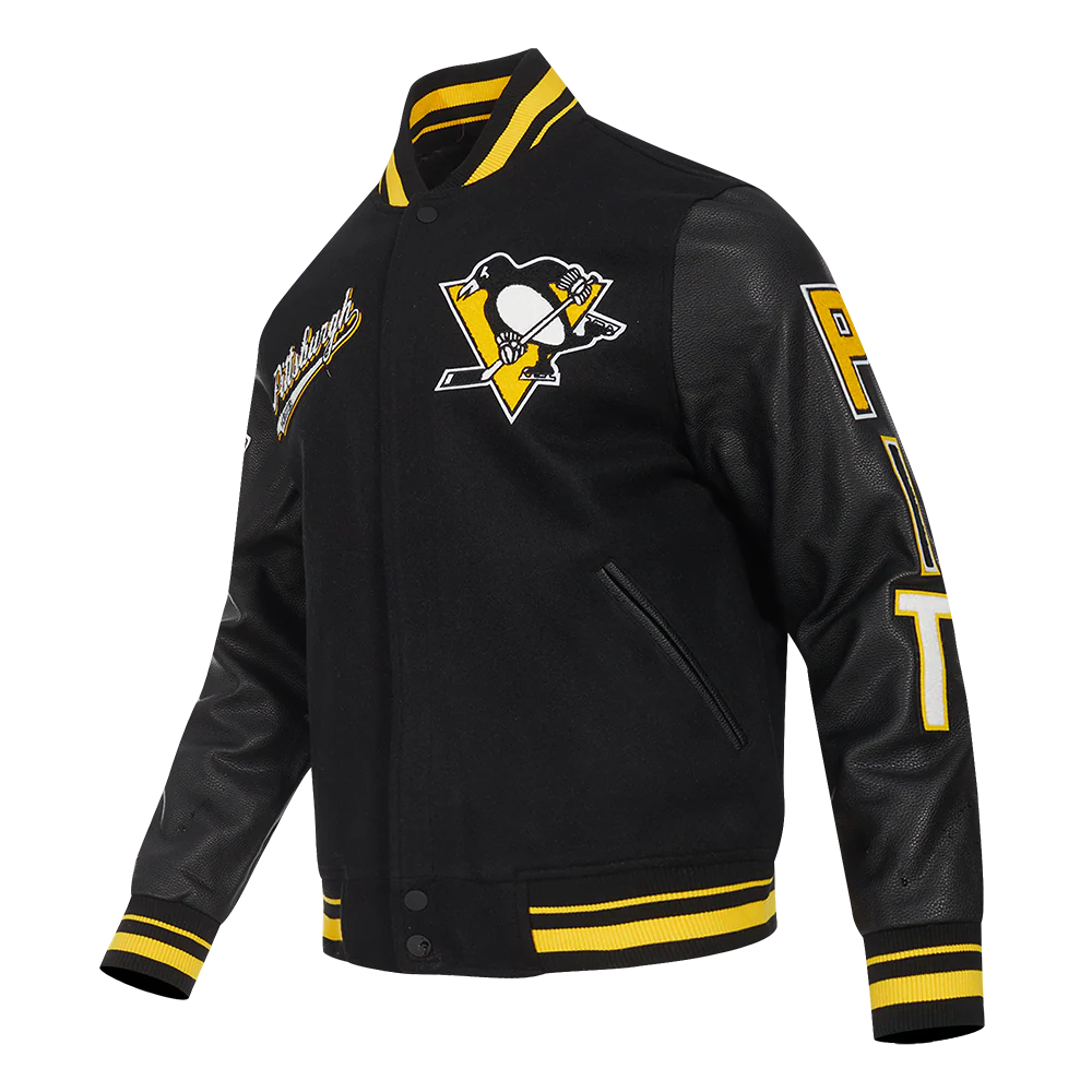 NHL PITTSBURGH PENGUINS SCRIPT TAIL MEN'S RIB WOOL VARSITY