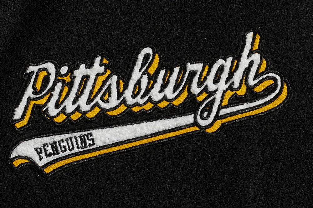 NHL PITTSBURGH PENGUINS SCRIPT TAIL MEN'S RIB WOOL VARSITY