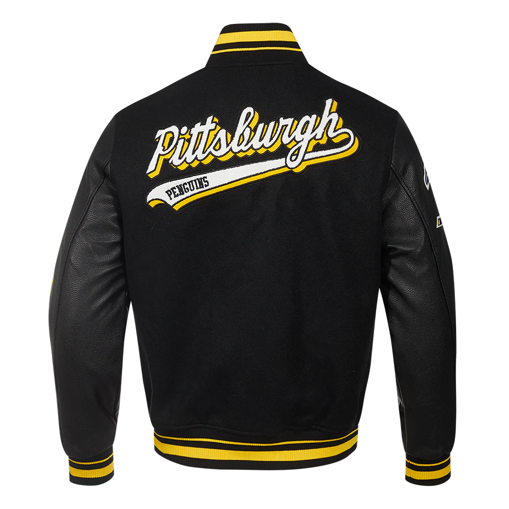 NHL PITTSBURGH PENGUINS SCRIPT TAIL MEN'S RIB WOOL VARSITY