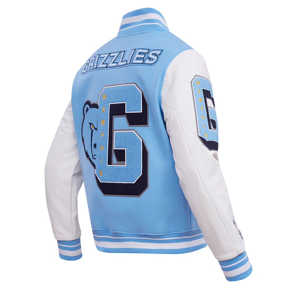 NBA MEMPHIS GRIZZLIES MASHUP MEN'S RIB WOOL VARSITY JACKET