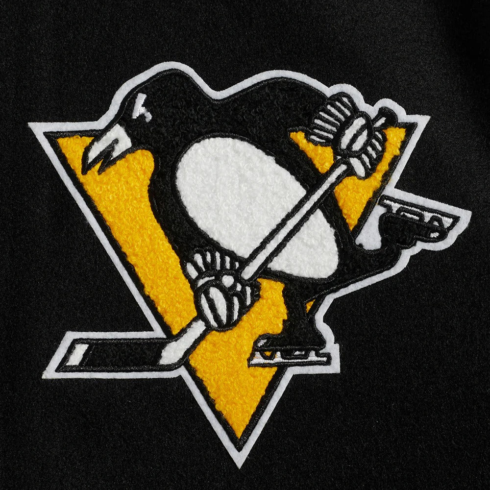 NHL PITTSBURGH PENGUINS SCRIPT TAIL MEN'S RIB WOOL VARSITY