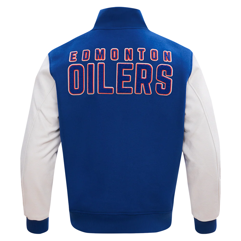 NHL EDMONTON OILERS CLASSIC WOOL MEN'S VARSITY JACKET