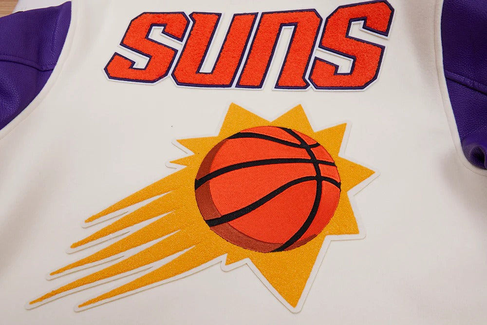 NBA PHOENIX SUNS RETRO CLASSIC MEN'S RIB WOOL VARSITY JACKET